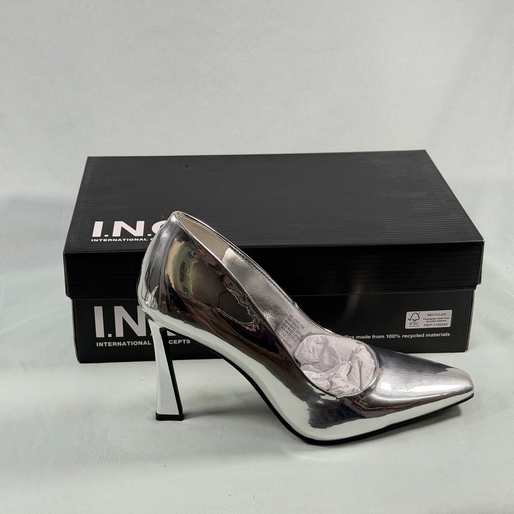 INC‎ International Concepts Size-6.5 M Womens Metallic Silver Heels